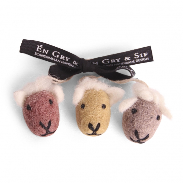Sheep Faces - Color, Set of 3